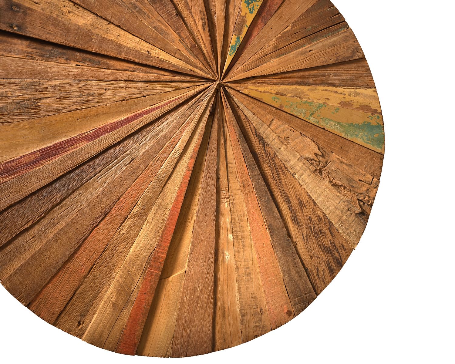 Balok Rund Wandbild Rund Recyclingholz Wandkunst Holzbild Treibholz Modern Art Kunst