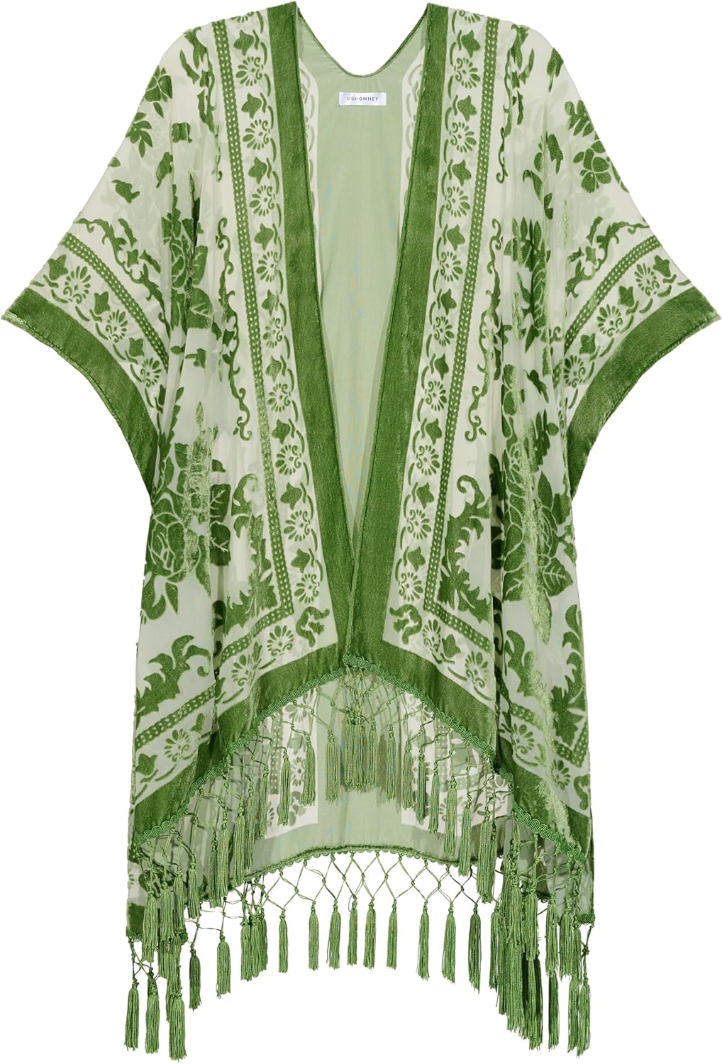 Easter Velvet Kimono Cardigan for Women, Long Burnout Velvet Kimono, Free Size, Easter Shawl