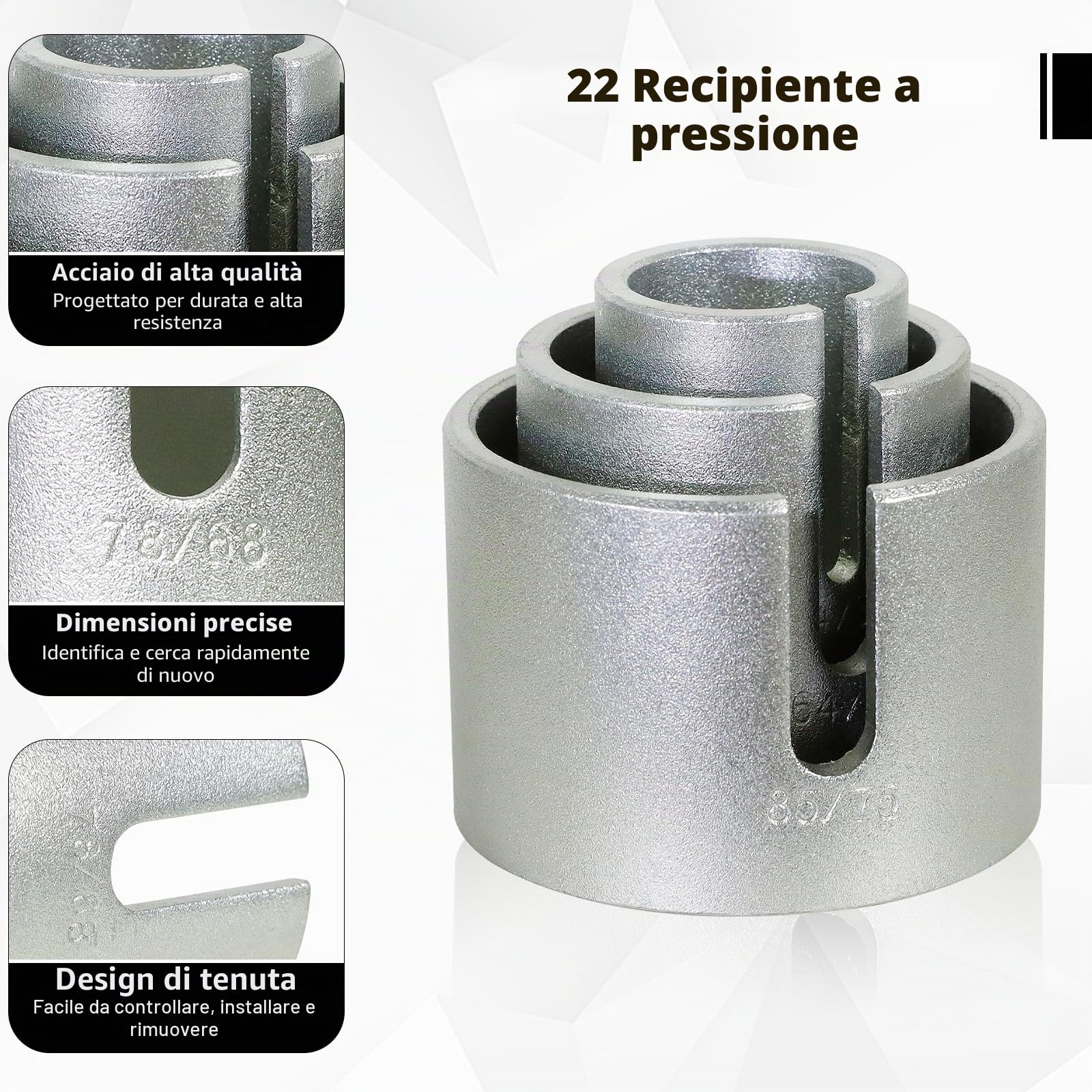 CCLIFE 27 Pezzi Utensile per Cuscinetti e Boccole Ghiere a Tiranti Pressa Bush Strumento di Rimozione dei Estrattore Cuscinetti Ruota