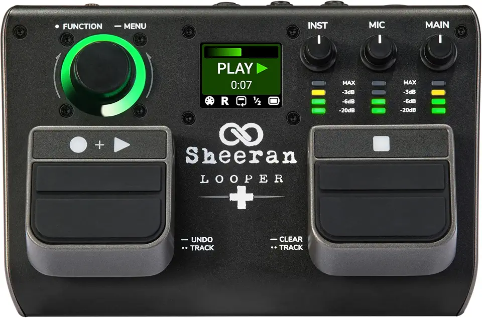 SHEERAN LOOPER - Pedal Dual Track c/ 128 loops e 4 Modos de Loop
