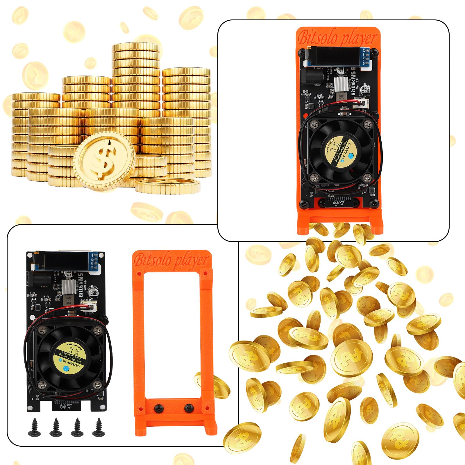Bitdsk N5 130-200GH/S BM1397 Bitcoin ASIC BTC Miner Solo Lottery Miner with  Type-C PD Power : Amazon.ca: Electronics
