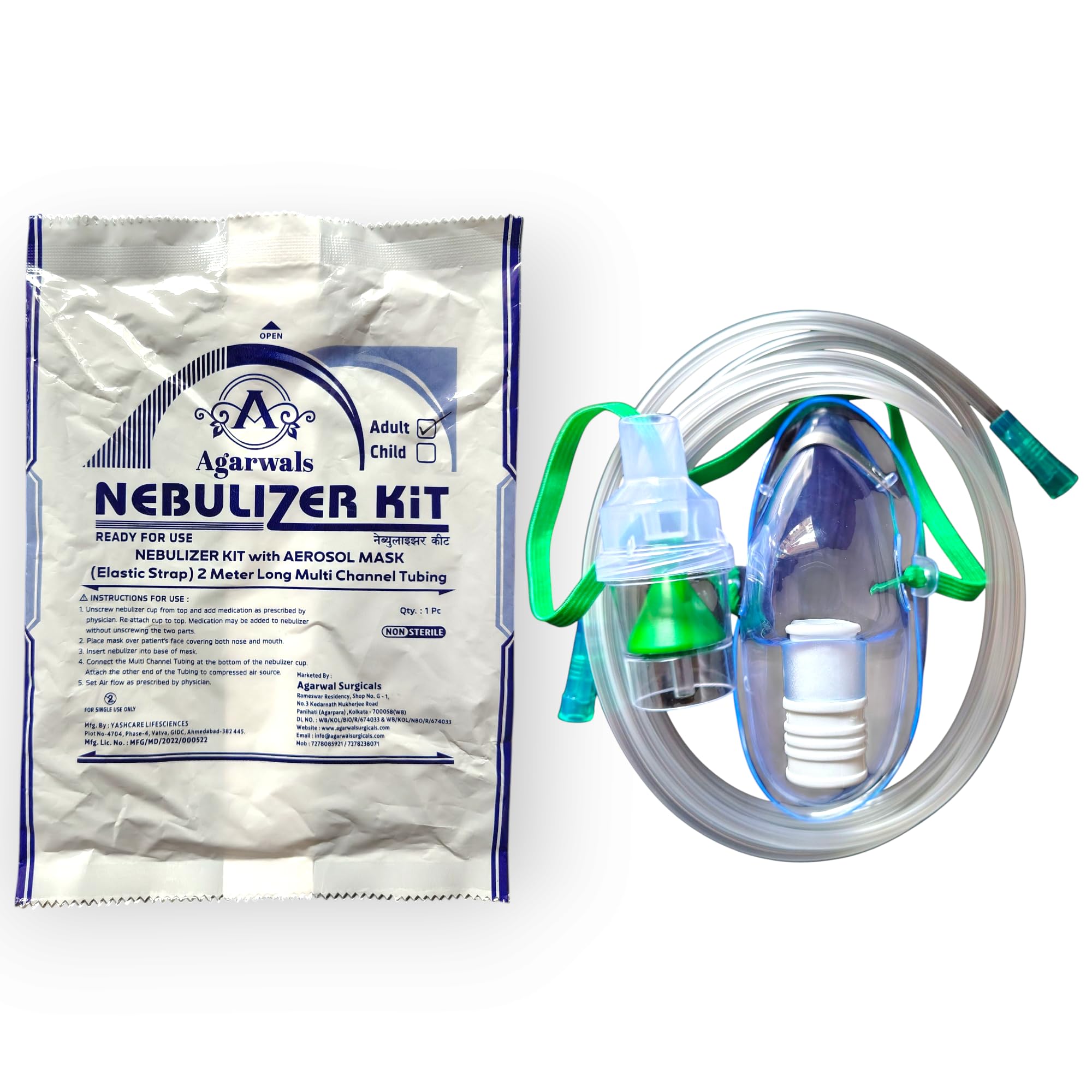 Agarwals Nebulizer Mask with Air Tube and Medicine Chamber (Adult Kit) - Pack of 1-image-9
