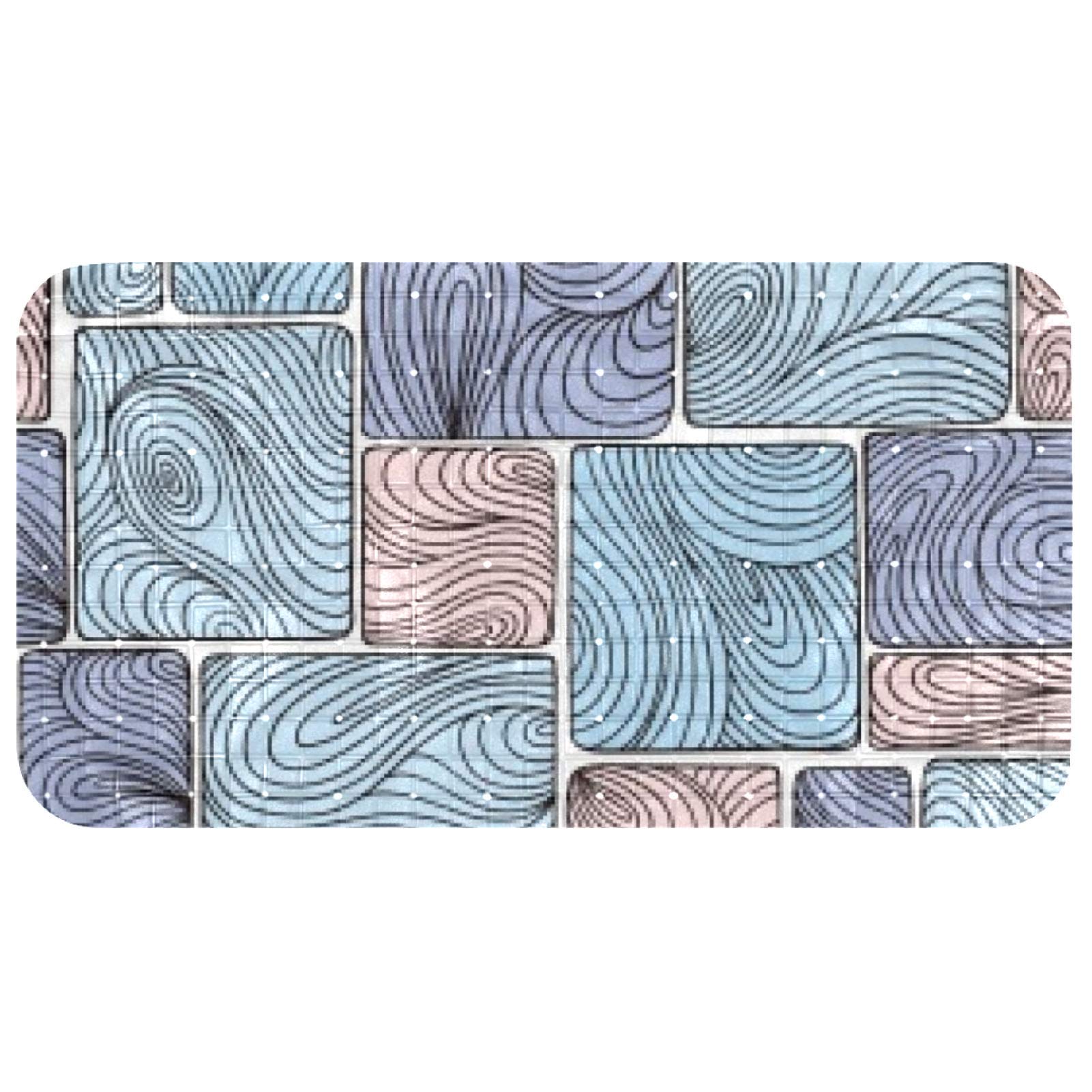 Tapis de bain douche antidérapant Bennigiry 35x67 cm avec ventouses