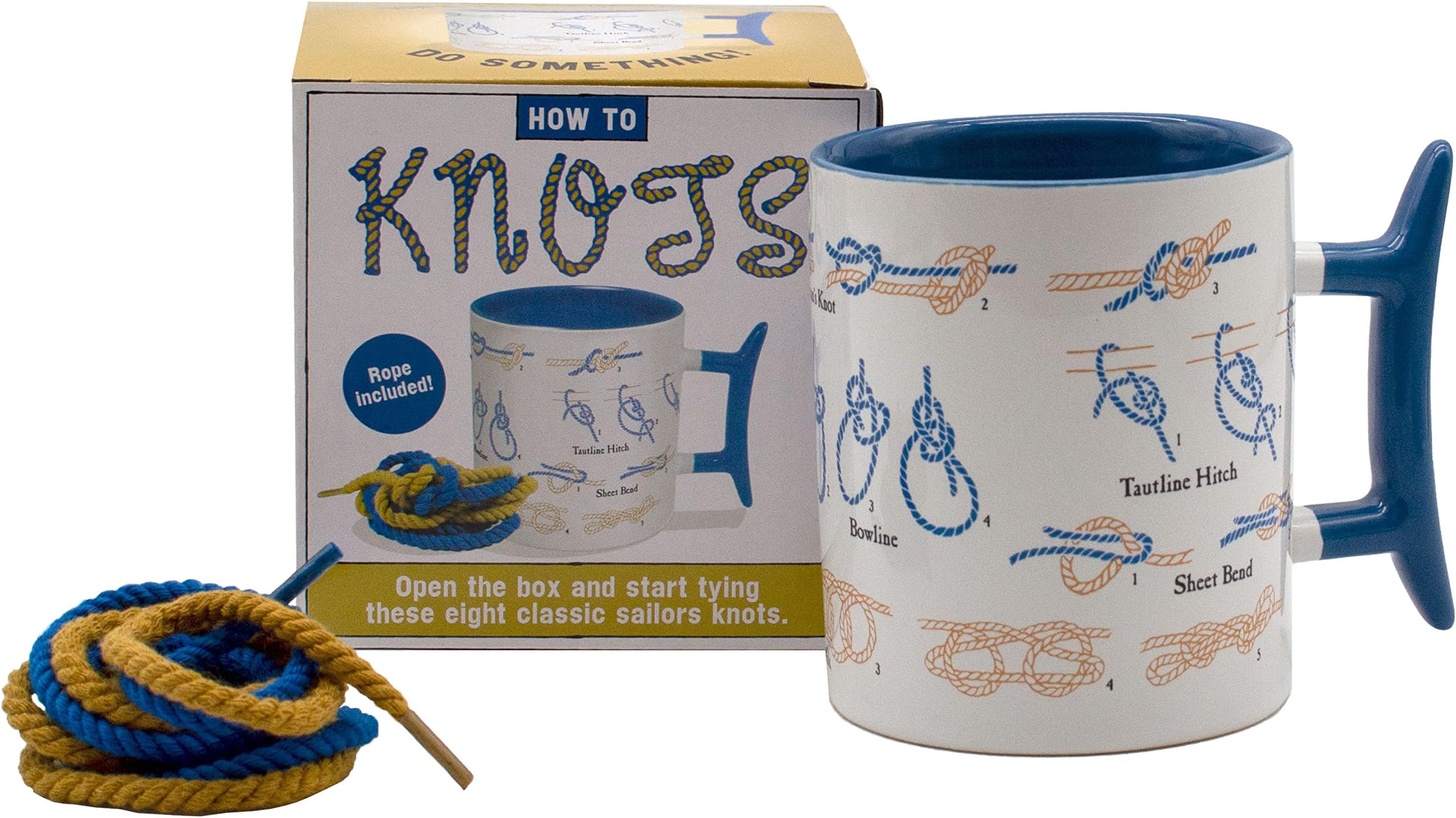 How To: Knots Coffee Mug - Learn How to Tie Eight Different Knots - Comes in a Fun Gift Box -