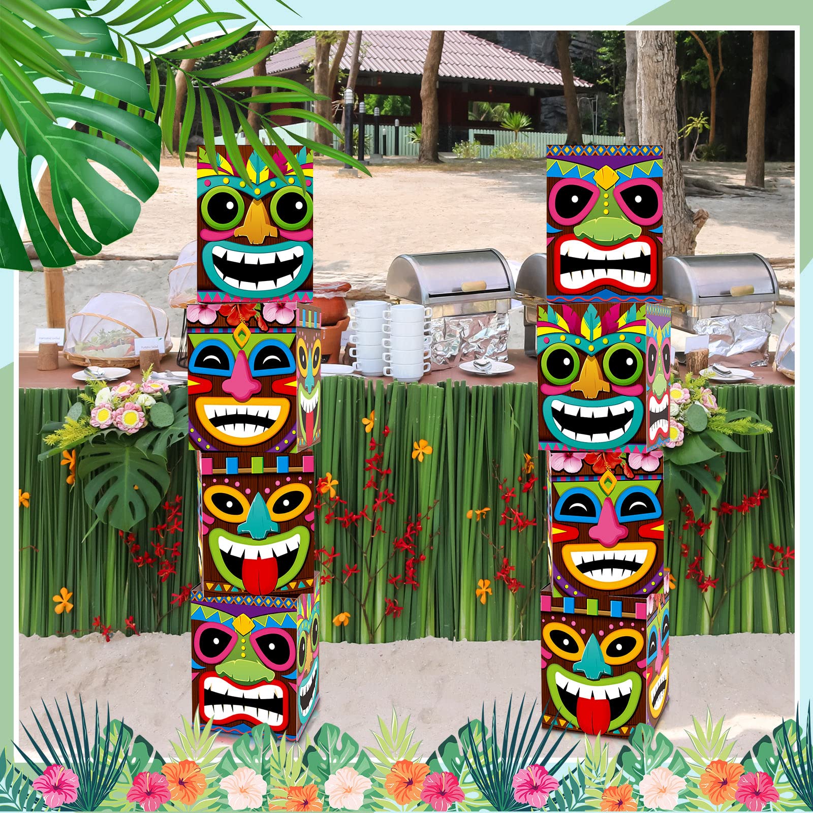 Amazon.com: Hawaiian Luau Decorations Tropical Aloha Summer Party 
