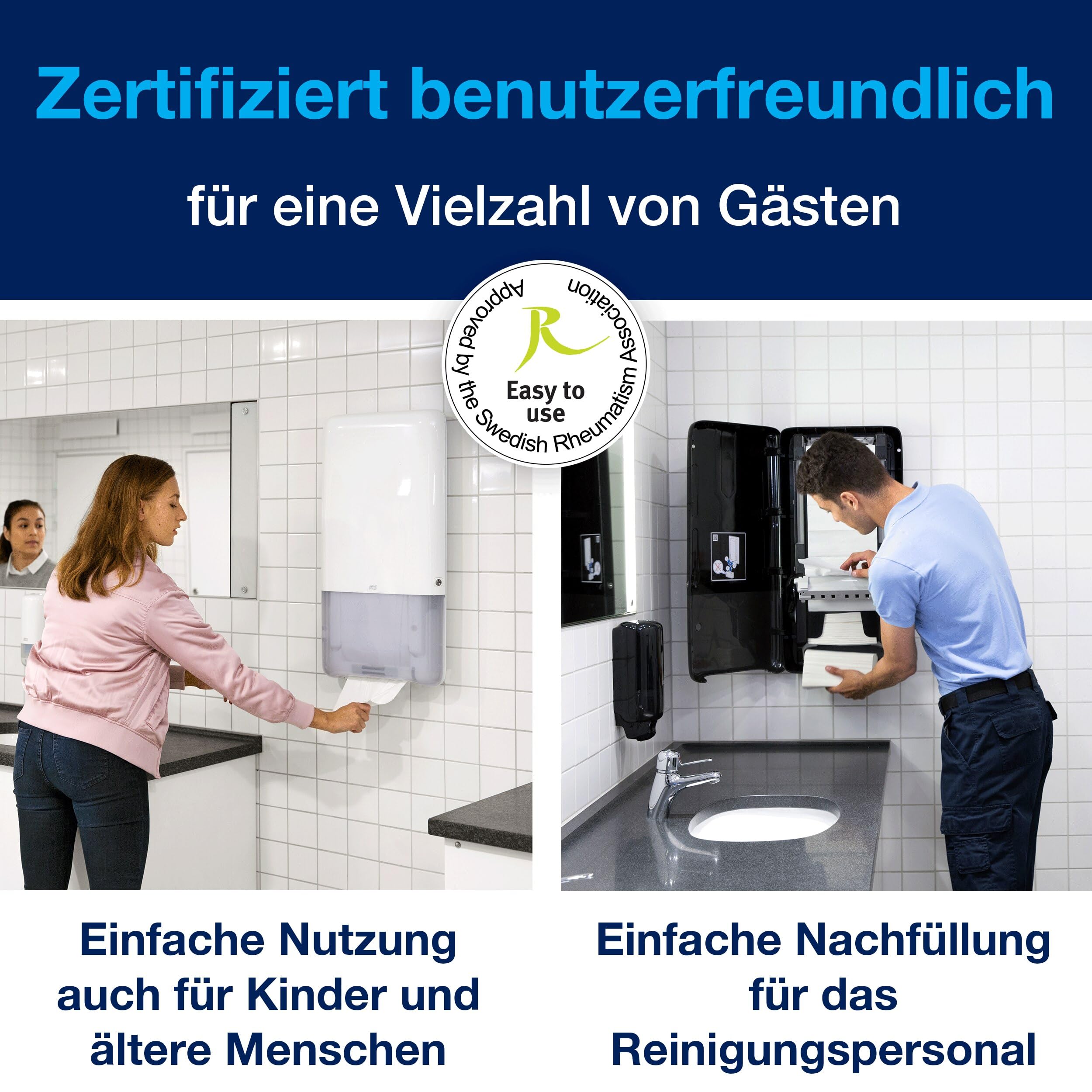 Tork PeakServe Spender für Endlos H5 Hohe Kapazität Elevation 552500 | Papierhandtücher Weiß