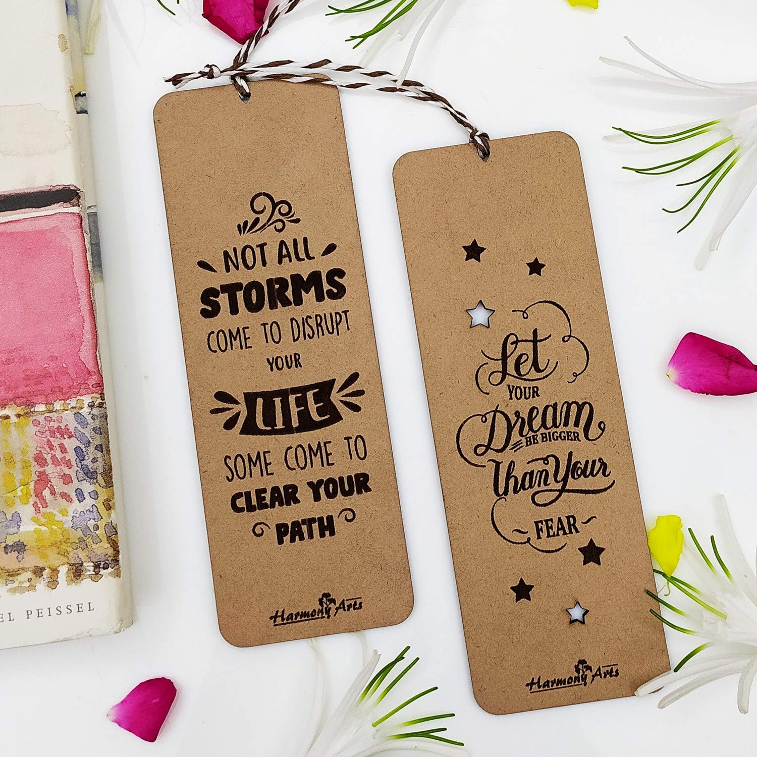 Harmony Arts Engraved Bookmarks Material MDF Wood Size 6x17 cm