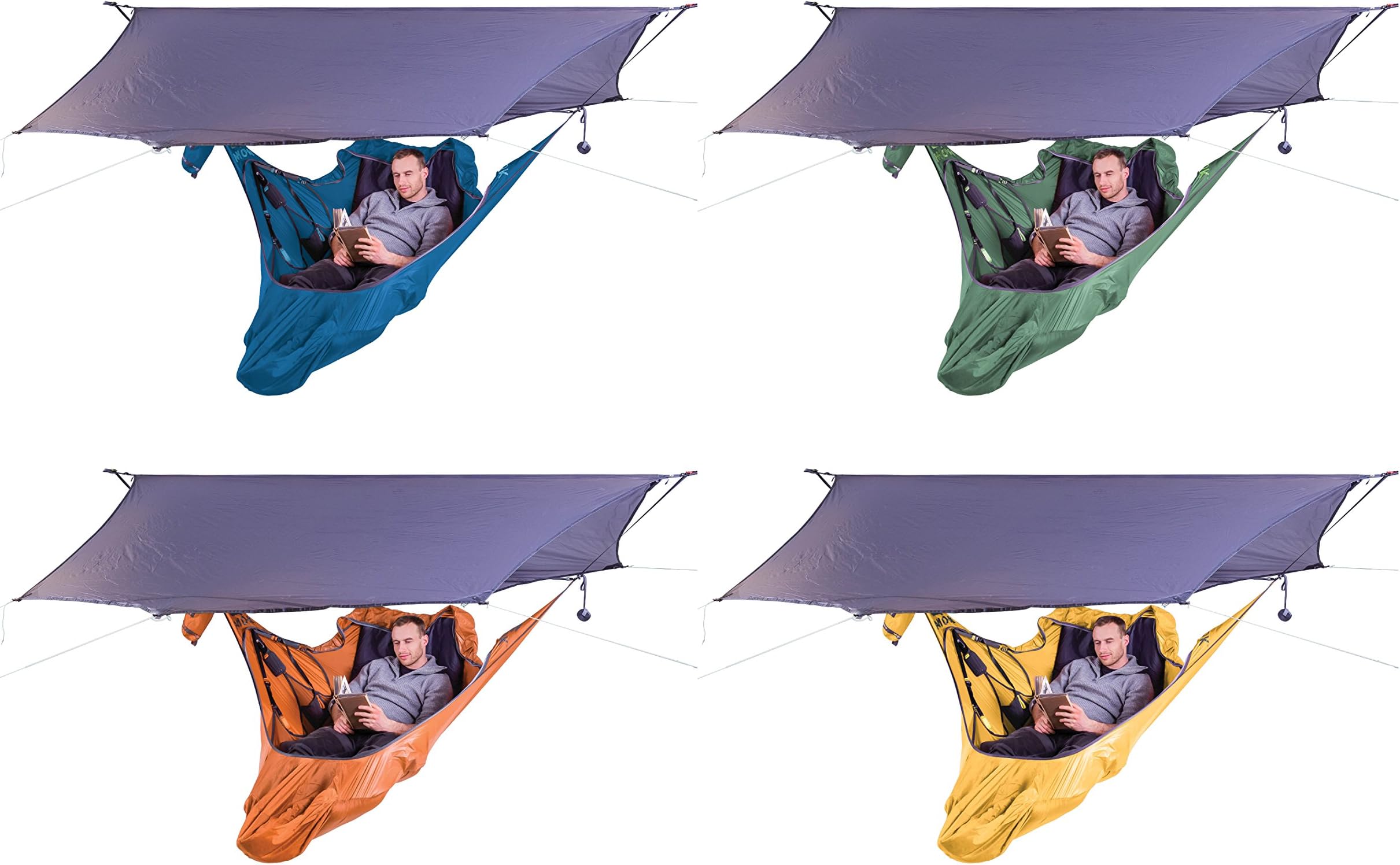 Draumr 3.0 Flat Lay Camping Hammock with Tarp, Bug net and Suspension kit.