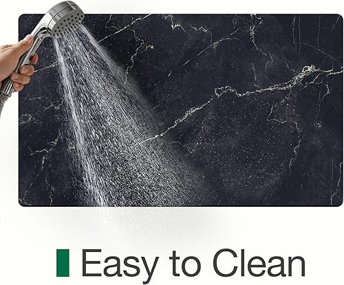 Miniatura 9 de LUMI Tapete de Baño Ultra Delgado, Alfombras de Baño de Goma Antideslizante Súper Absorbente Ultra Delgadas, Bajo Puertas, Tapetes de Piso de Baño