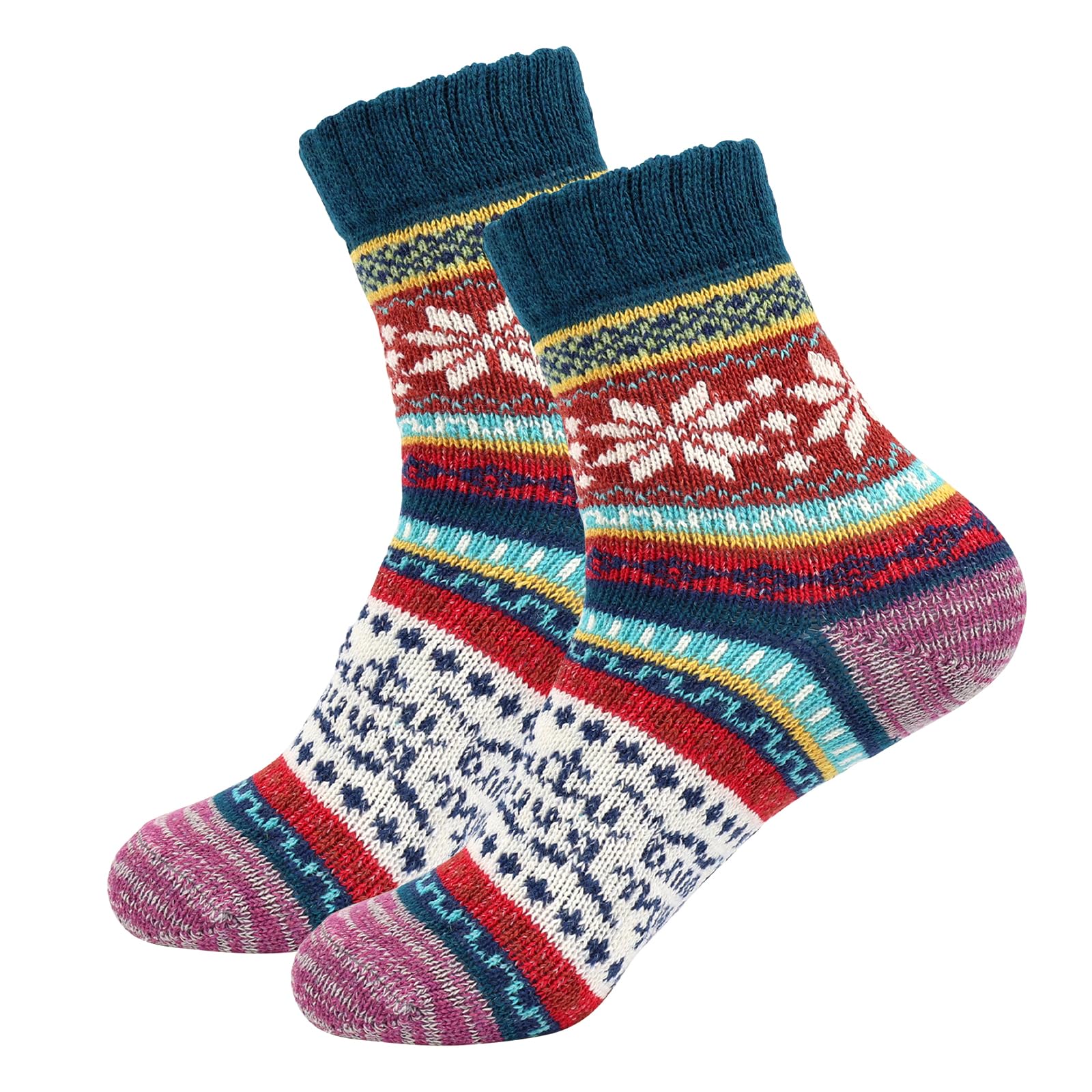 Fachoi Unisex Dark Blue Women Thermal Socks, Winter Warm Ladies Sock 4-7, Christmas Gifts For Women Mum Daughter Grandma Ladies Wife Friends F6-Fymqw (Dark Blue)