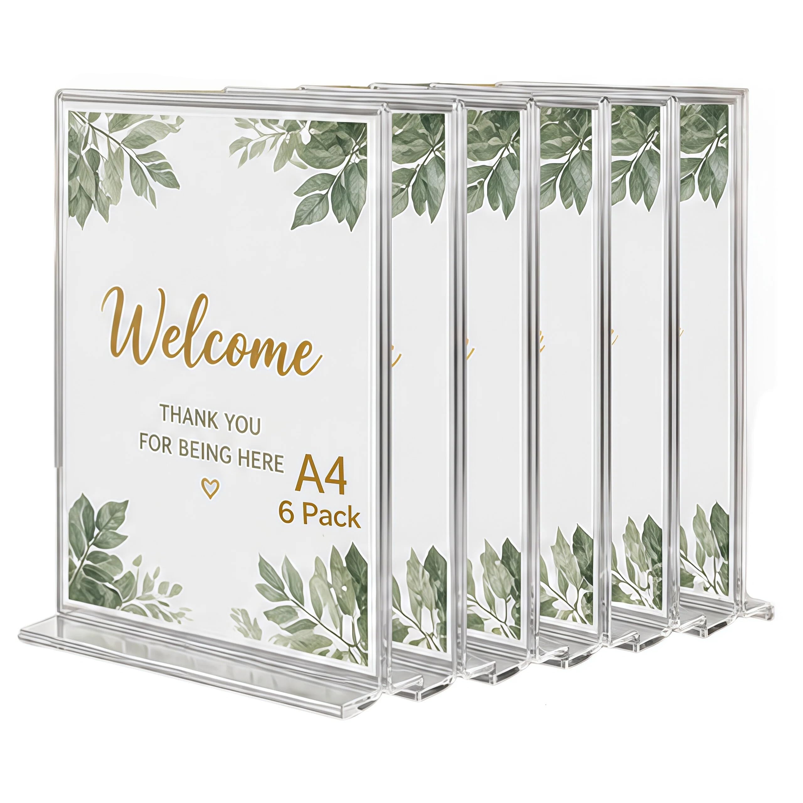Crozgan 6Pack A4 Acrylic Sign Holder