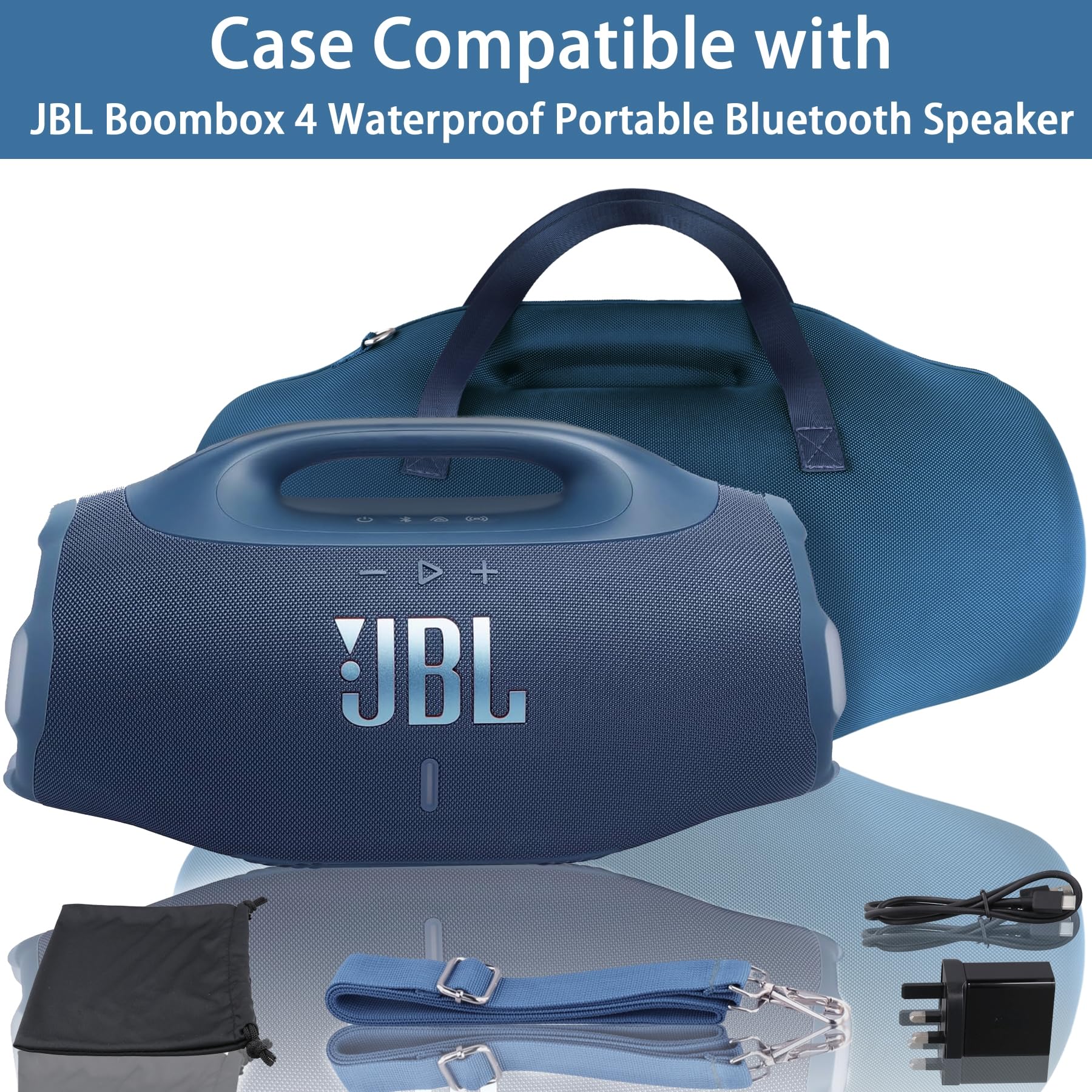 co2CREA cassa custodia borsa per JBL Boombox 4 altoparlante Bluetooth portatile, solo caso