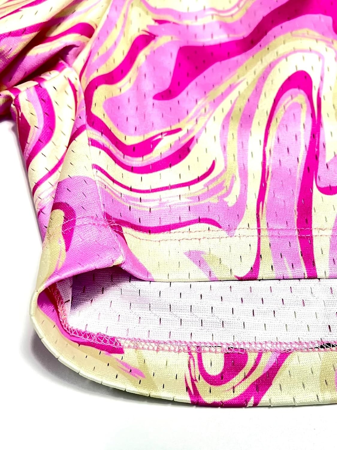 Mens Mesh Graphic Print Camo Mesh Shorts Fashion Designer Workout Shorts Retro Casual Cool Streetwear Short Pants (US, Alpha, X-Large, Regular, Regular, Pink) - Image 5