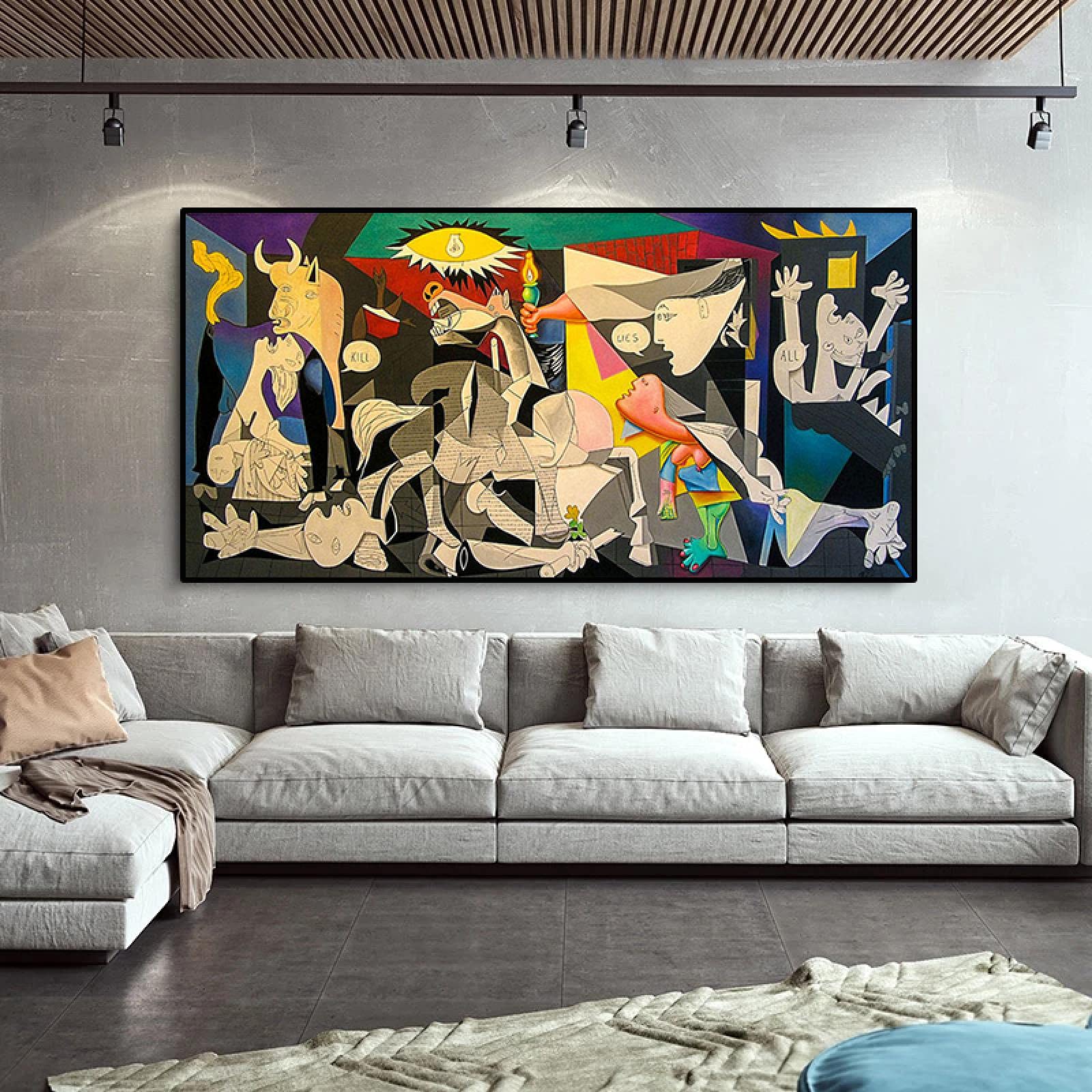 Amazon.co.jp: ゲルニカピカソの古典的な絵画、現代のミニマリスト