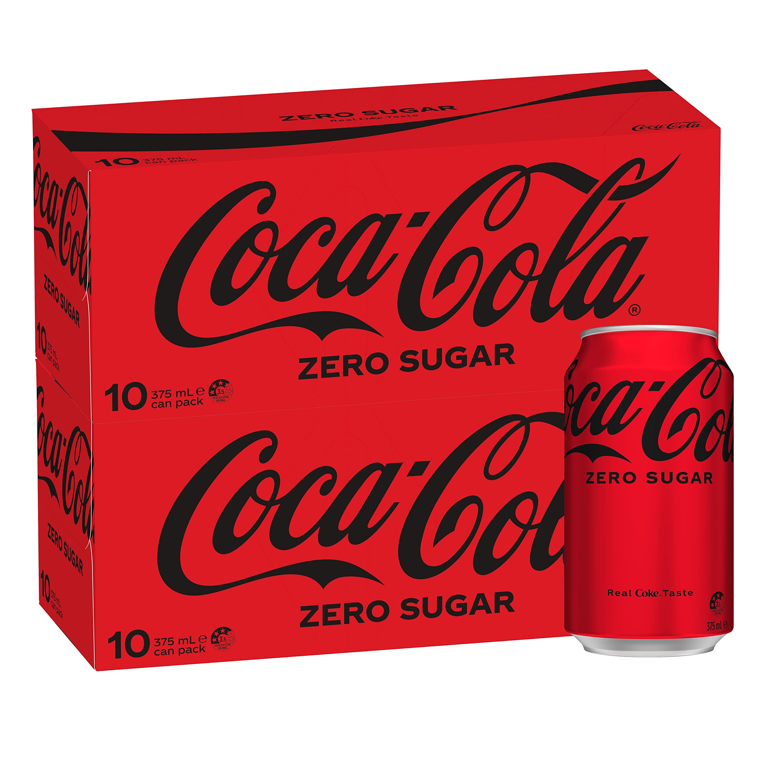 Coca-Cola Zero Sugar Soft Drink Multipack Cans 20 x 375 mL - 375mL (Pack of 20)