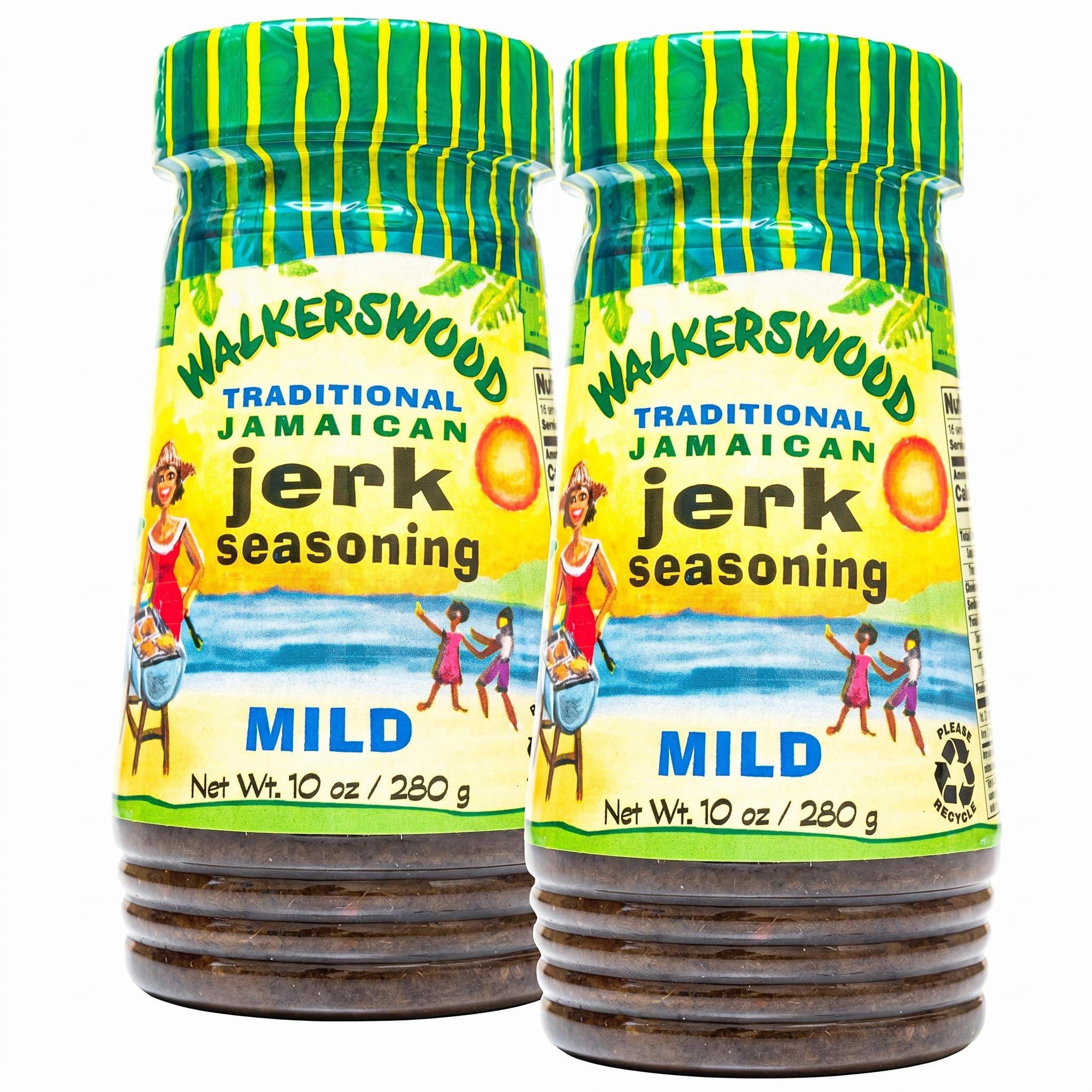 Walkerswood Traditional Jamaican Jerk Seasoning, 10 oz., Mild (Pack of 2)