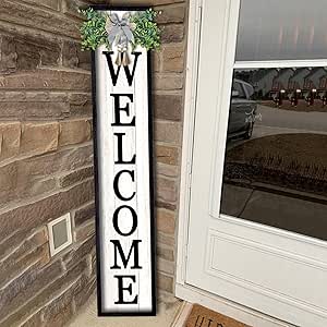 Amazon.com : flowtorely Outdoor Welcome Sign for Front Porch Standing ...