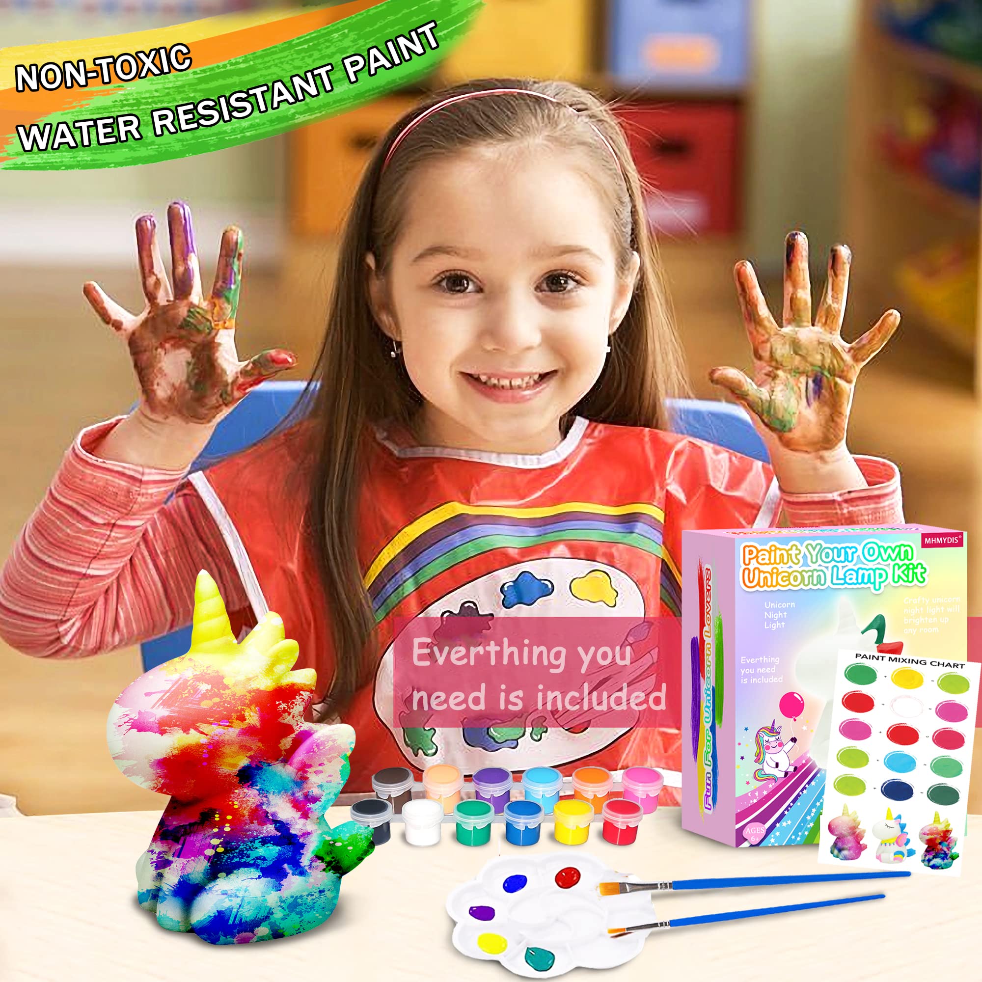 ユニコーン　グッズ　まとめ O284【15個】ぷっくりユニコーン&レインボー【4種展開