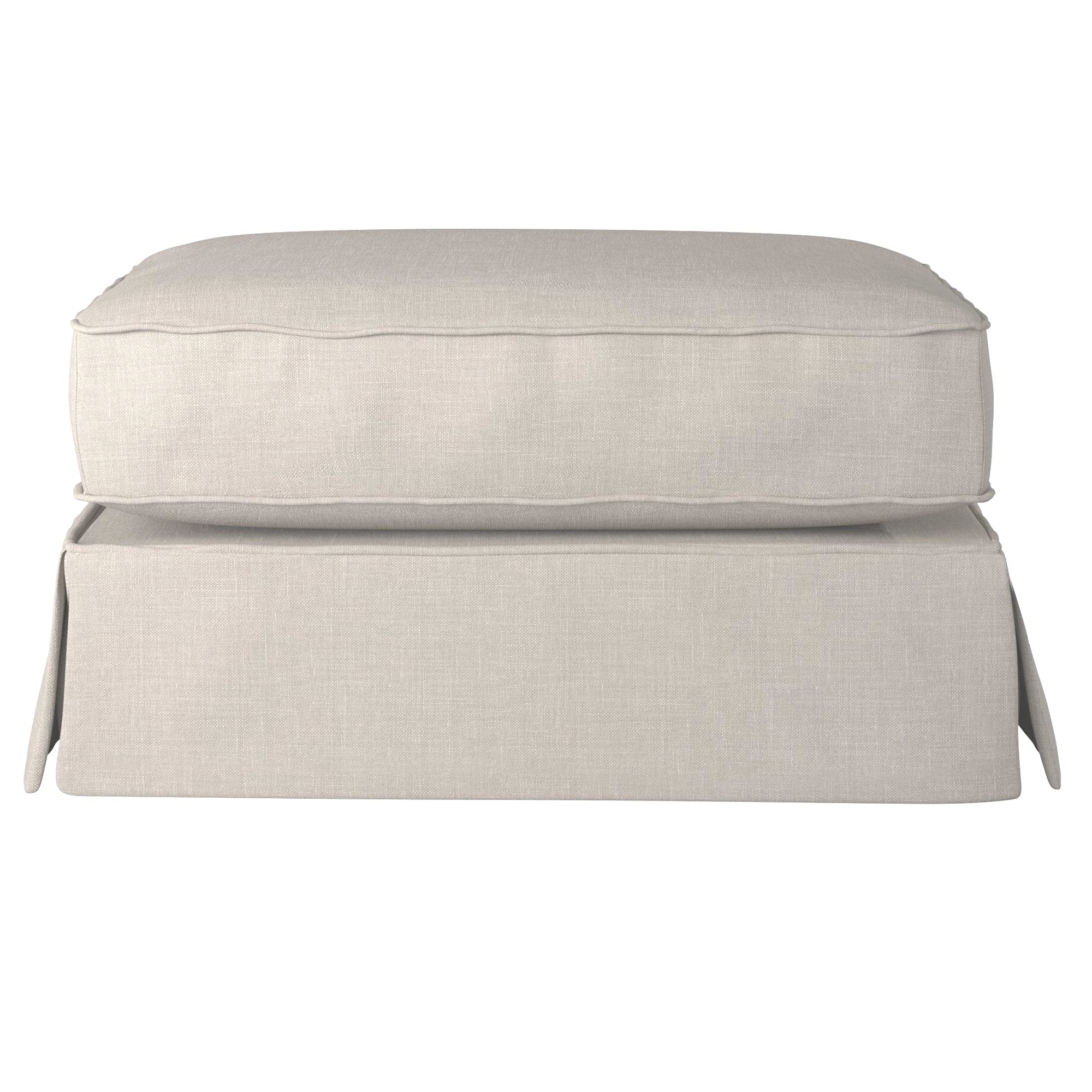 Sunset Trading Horizon Ottoman Slip Cover Set, Light Gray
