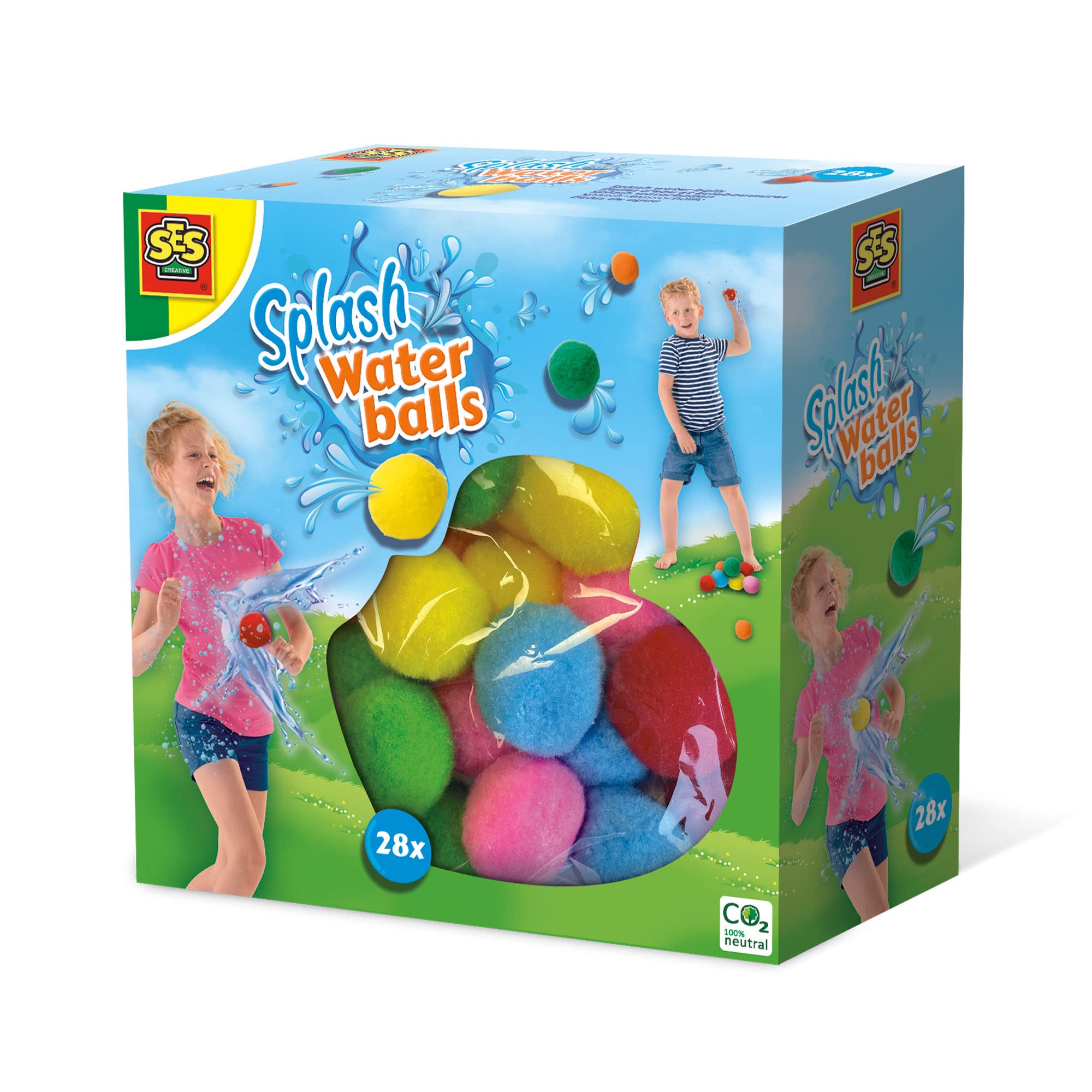SES Creative 02229 Splash Water Balls - Fun Outdoor Play for Kids, Reusable Water Balloons Alternative