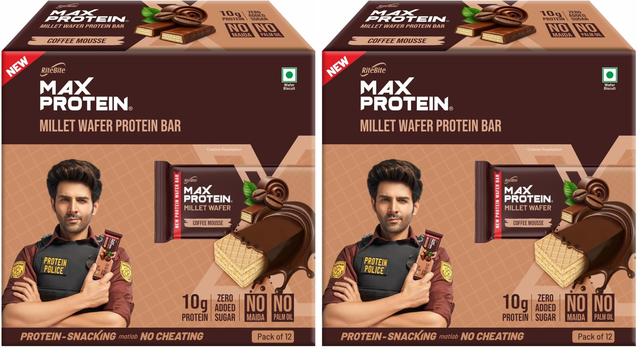 RiteBite Max Protein Coffee Mousse 10g Protein Millet Wafer Bars (Pack of 24), No Maida, No Palm Oil, Zero Added Sugar, Crunchy Wafer Snack, 480g-picture-32