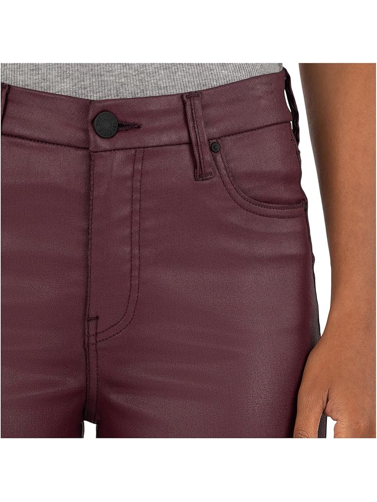 Burgundy KUT from the Kloth Meg High-rise Fab Ab Wide Leg Wide Hem