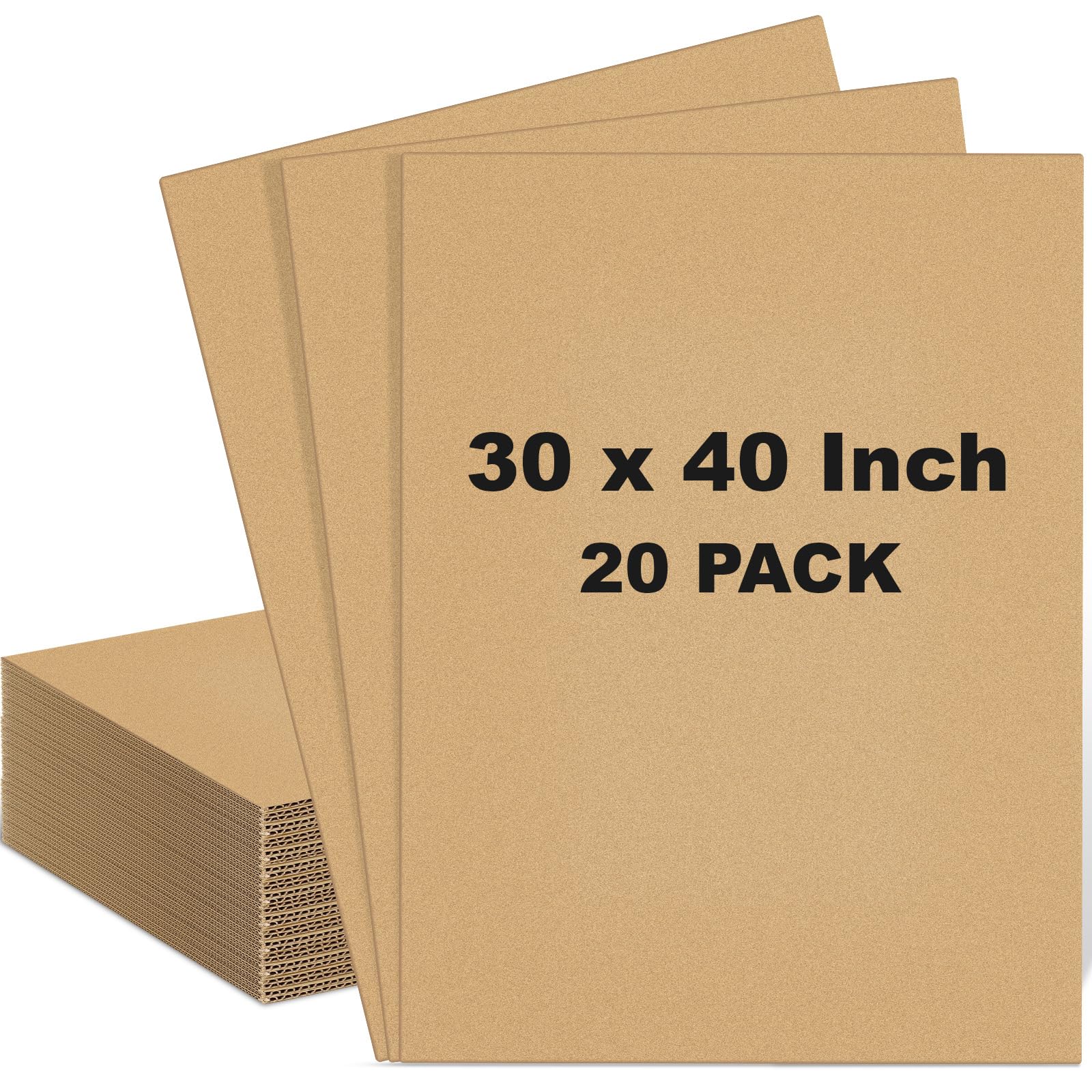 Henoyso 20 Pack 30 X 40 Inch Brown Cardboard Sheets