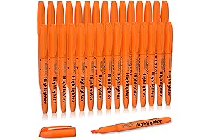 Shuttle Art Highlighters, 30 Pack Highlighters Bright Orange, Chisel Tip Dry-Quickly