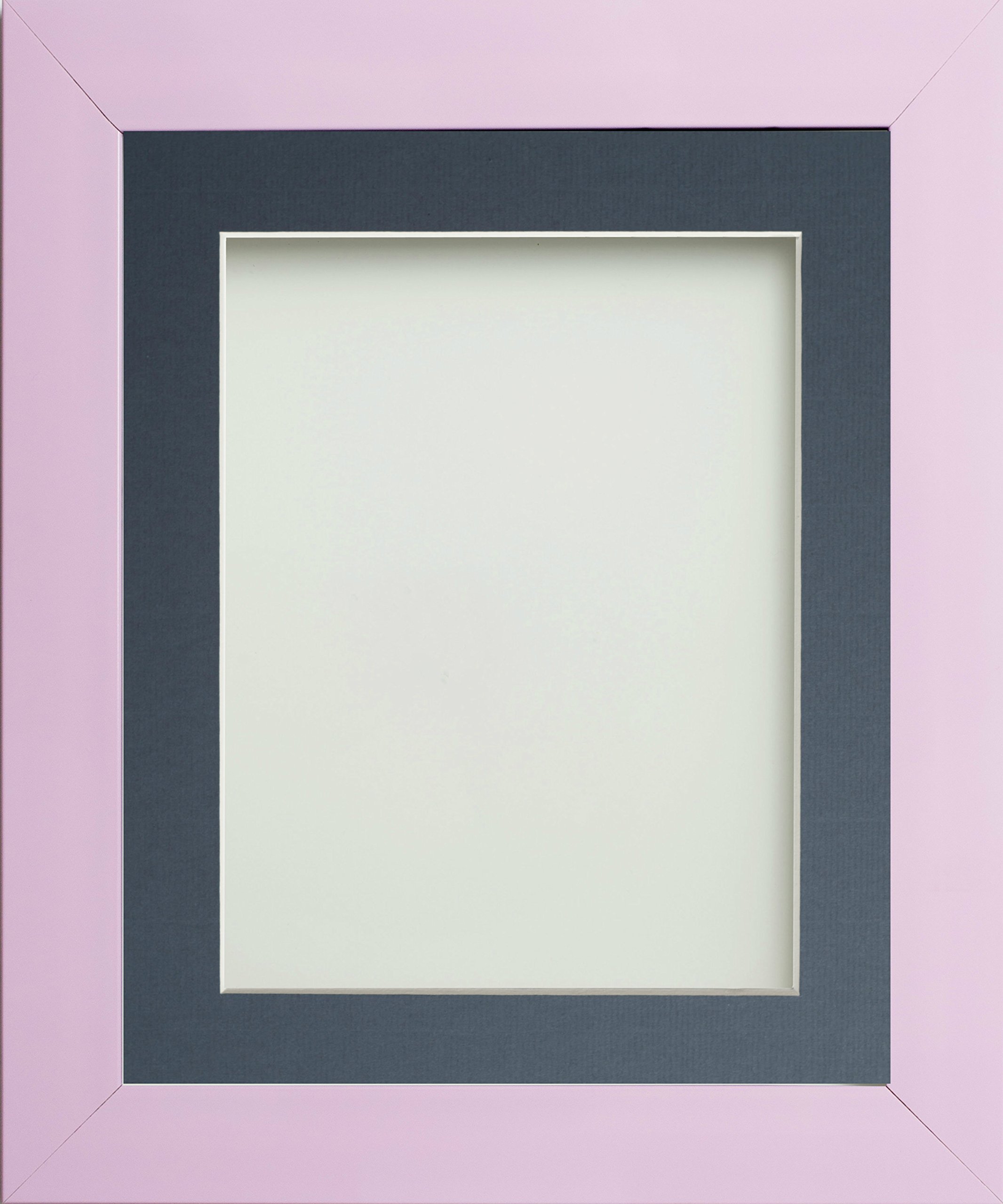 Frame Company Candy Range Peony Picture Photo Frames with Blue Mount, A2 for A3 *Choice of Sizes and Colours* Fitted with Perspex