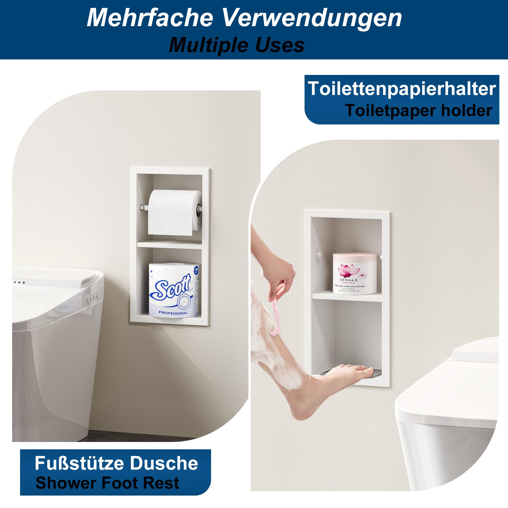 Saniclear Iron inbouw toiletrolhouder zonder klep gunmetal - verouderd ijzer kopen