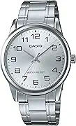 Casio #MTP-V001D-7B Men's Standard Stainless Steel Easy Reader Silver Dial Watch
