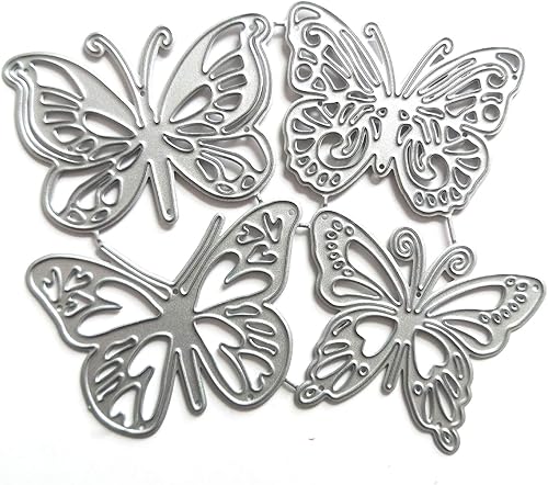 JYHF Troqueles de corte de metal con diseño de mariposa y flor en Y para plantillas de plantillas para álbumes de recortes, álbumes de recortes,