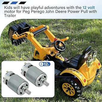 12V Gearbox Motor Drive Engine for Peg Perego Kids Ride-On Cars: Perfect Replacement for Ground Force Truck, Dual Force Tractor, Power Loader, and Power Pull Models