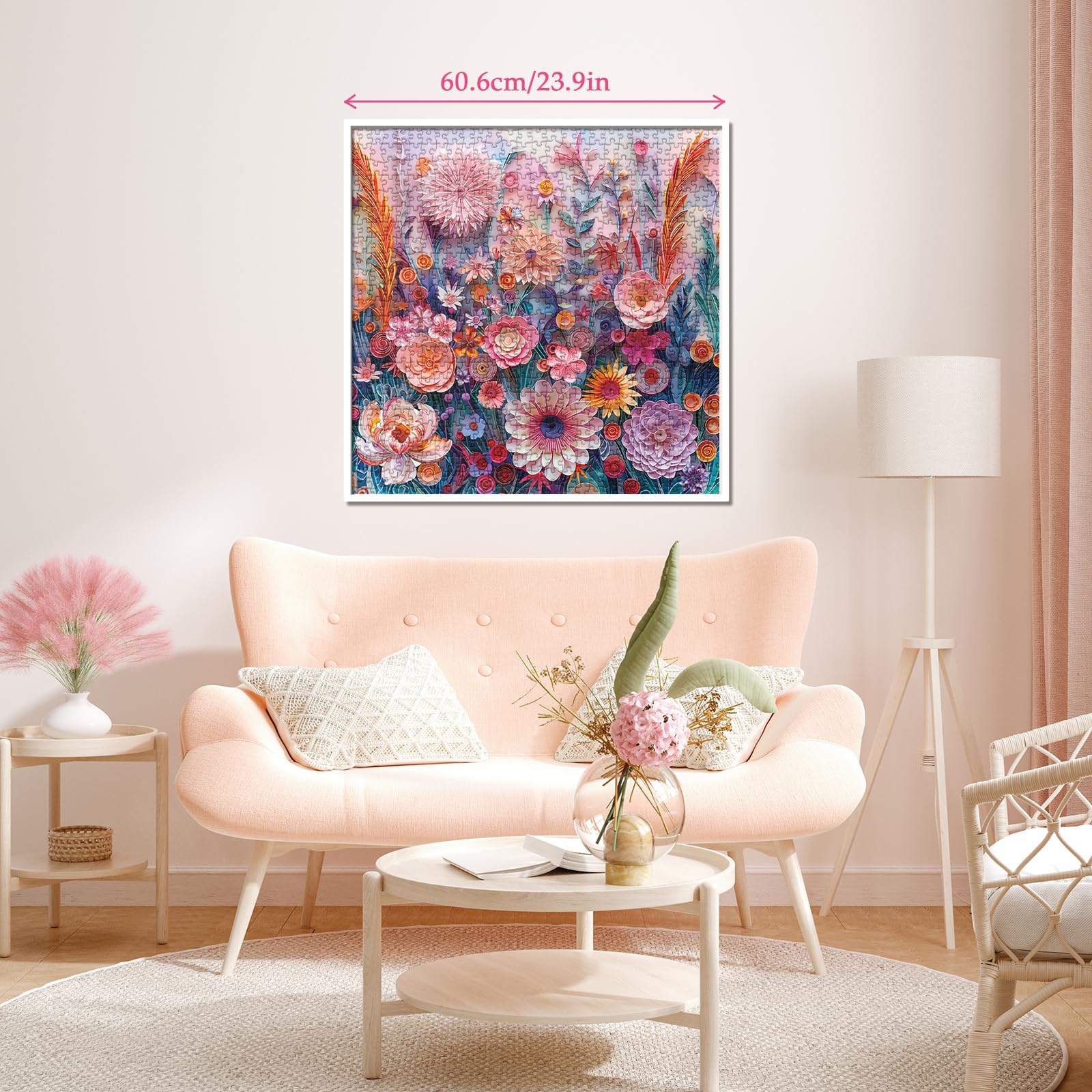 Amazon | カラフルなフラワーパズル 大人用 1000ピース ペーパーカット