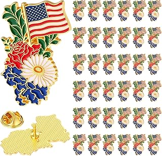 Misdary 250th Anniversary Flag Lapel Pins Bulk American Enamel Pins for Memorial Independence Veteran Day 4th of July Gifts