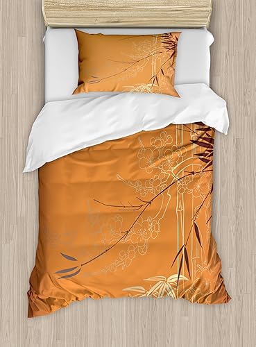 Miniatura 625 de Ambesonne Juego de funda de edredón de brújula, ilustración de mapa del mundo, marinero marítimo, equipo de vida monocromático, juego de ropa