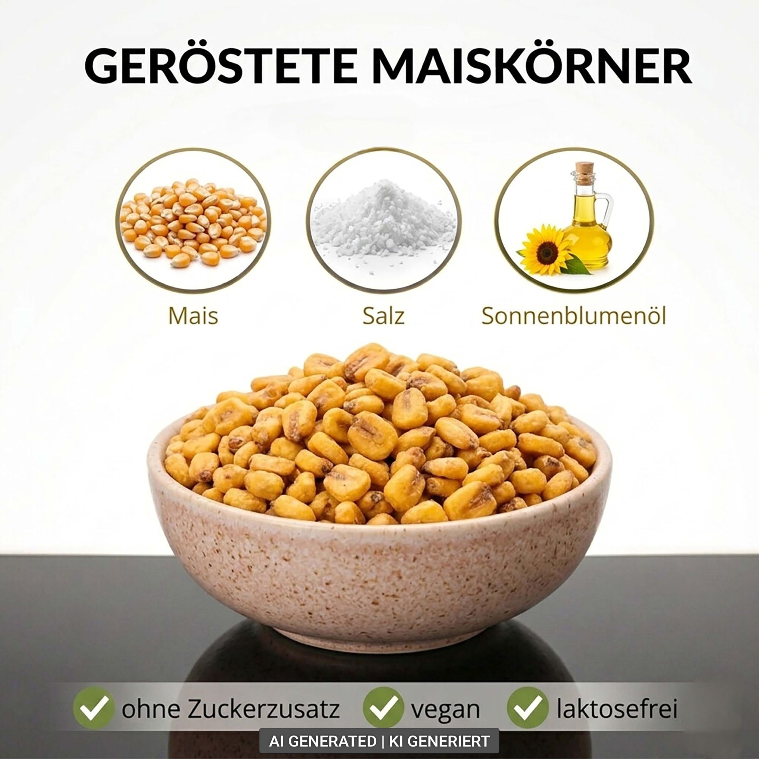 1 x 2.5kg Corn Snack geröstet Maiskörner vegan und laktosefrei Knabberei für Zwischendurch würzig und knackig Partysnack (Packung mit 2)