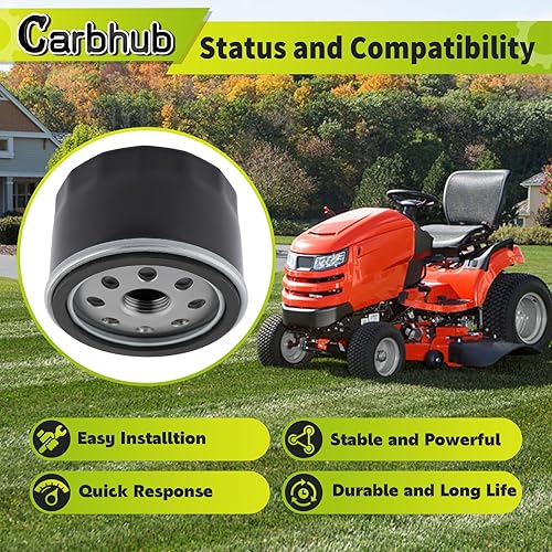 Miniatura 2 de Carbhub 951-12690 Filtro de aceite para Troy Bilt TB30 TB30R TB42 TB46 Cortacésped Cub Cadet XT1 CC30 CC30H CC800 CR30 Craftsman LT1500 LT3800