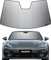 Vista 23 de Parasol para parabrisas para Porsche 718 Box-Ster, 2017-2025, parasol grueso para parabrisas delantero, 6 capas, protector solar plegable de acordeón