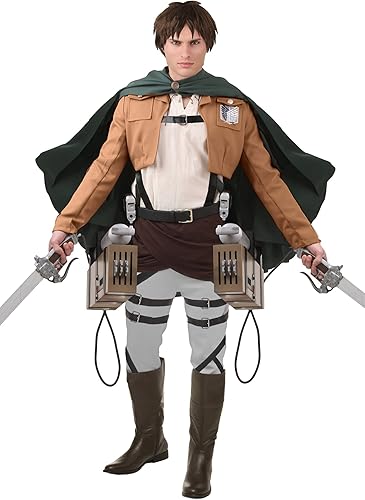 Deluxe Eren Jaeger Costume Anime Cosplay Attack on Titan Mens Costume