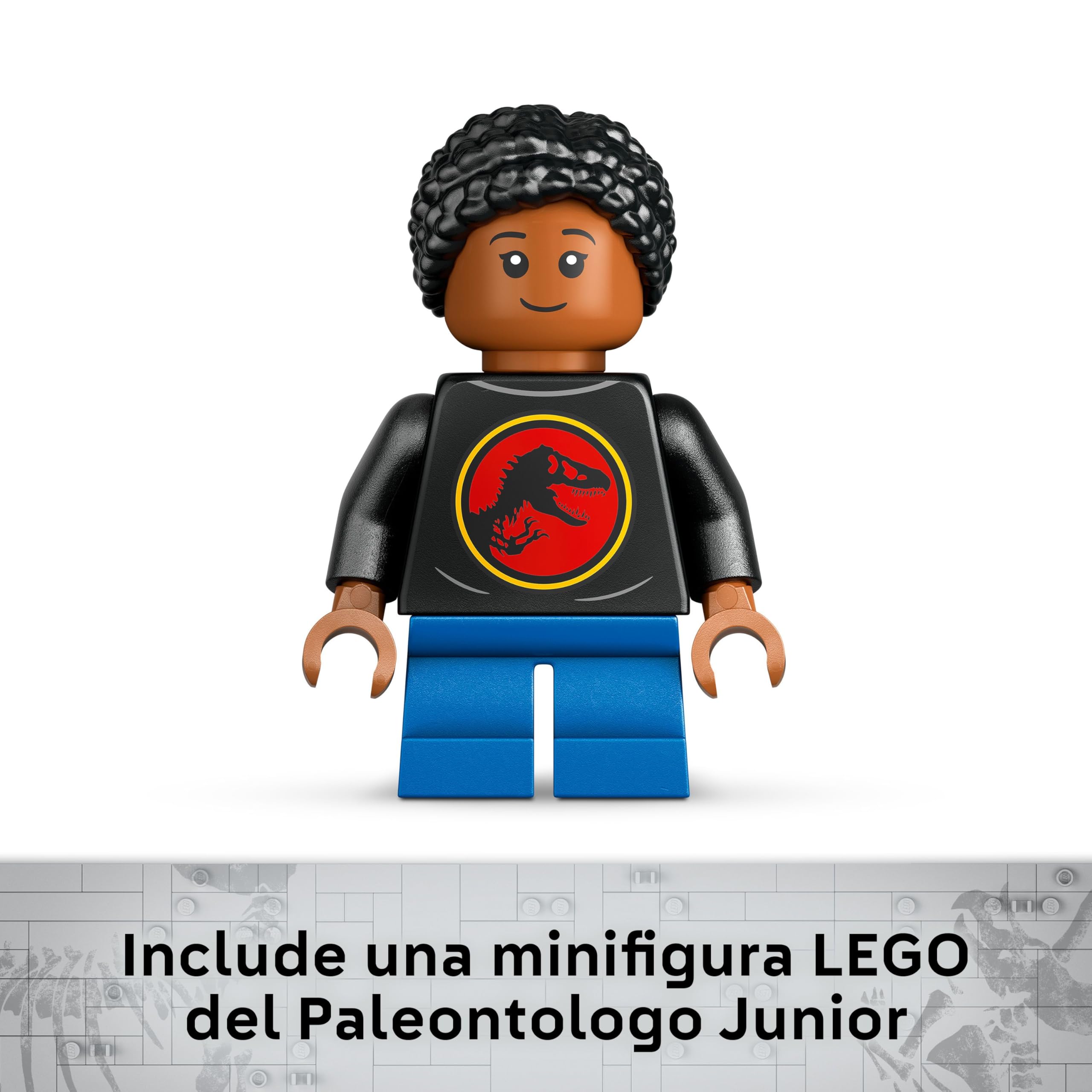 LEGO Jurassic World Fossili di Dinosauro: Teschio di Triceratopo, Giocattolo da Costruire con Mascella Apribile, Supporto, Minifigure, Targa Informativa e Ambra, Giochi per Bambini da 9 Anni 76969