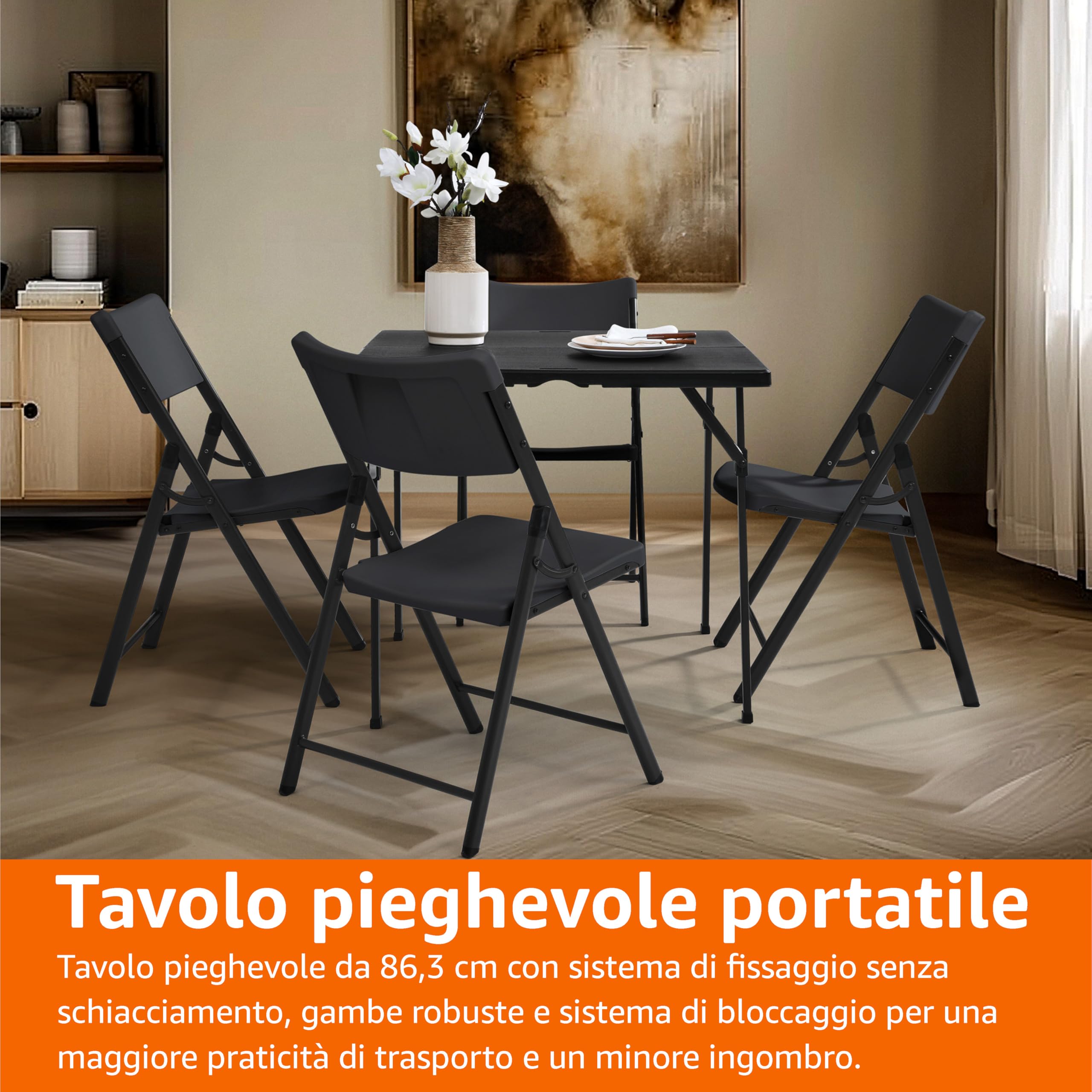 Tavolo portatile per la cura dei pannoliniPieghevoleBianco e nero80