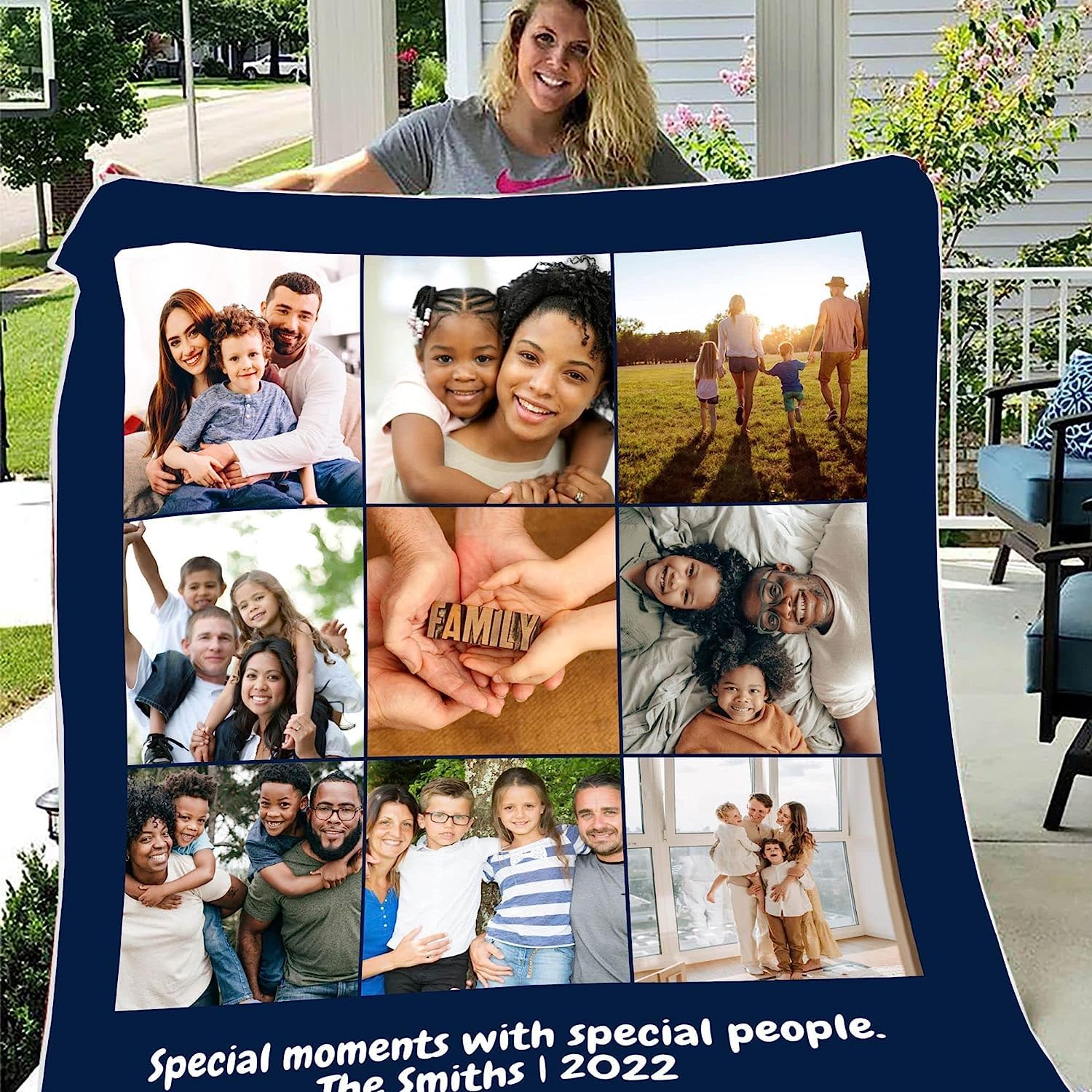 Coperta Personalizzata Youltar Con Foto E Testo - Regalo Su Misura Per Compleanno, Anniversario, Natale - Flanella Morbida Antipelucchi - 76x101 Cm