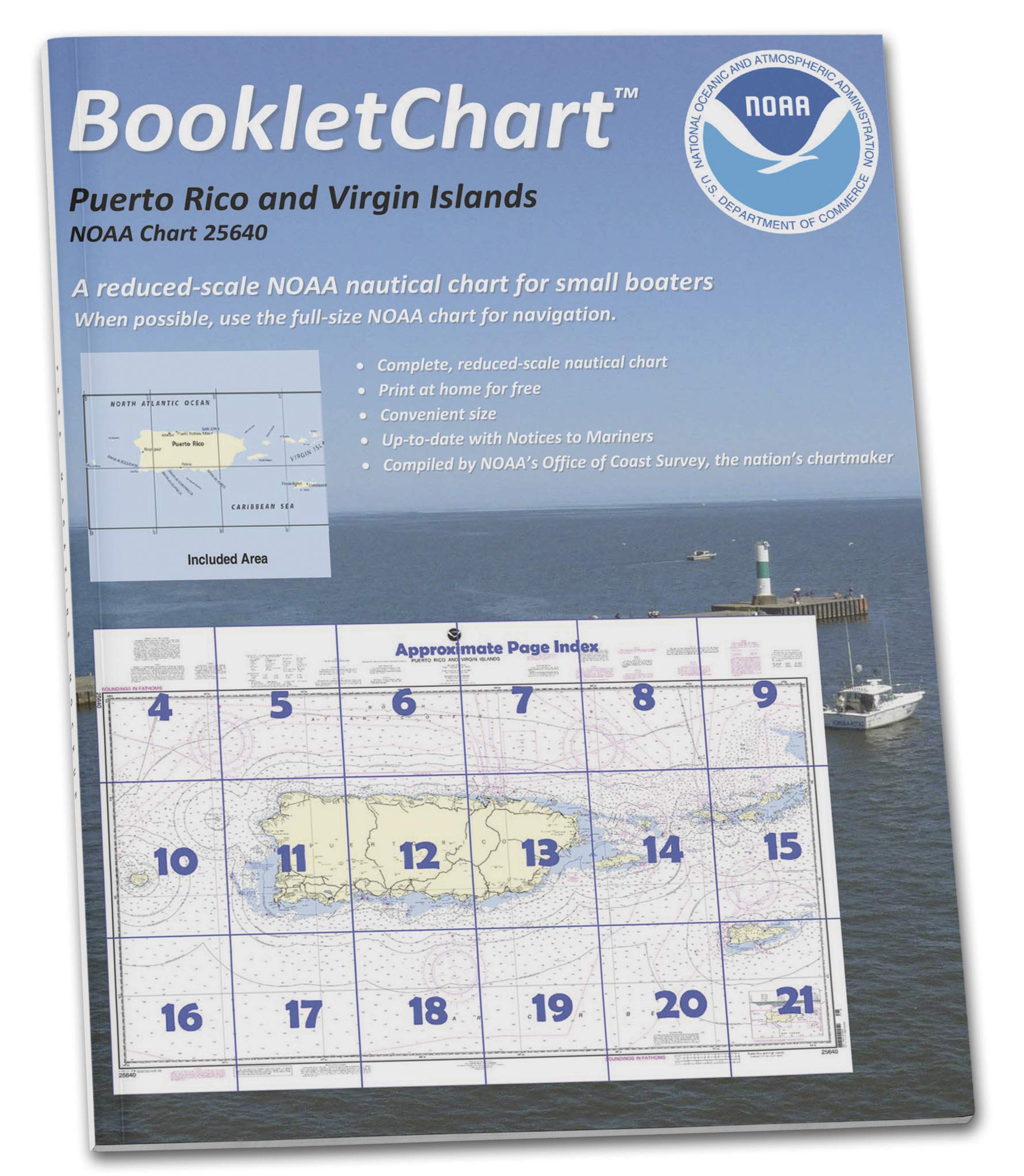 Paradise Cay Publications NOAA BookletChart 25640: Puerto Rico and Virgin Islands