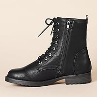 Vista 3 de Tienda Essentials - Botas de combate con cordones para mujer