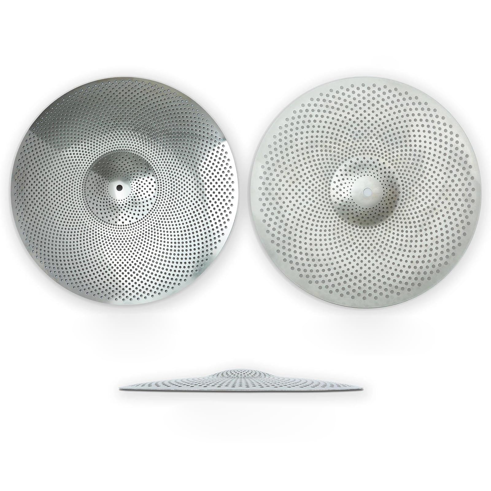 Piatti per Batteria Professionali Pacchetto Piatti A Basso Volume Set Piatti Silenziosi 10/14''/16''/18''/20'' (6 Pezzi) Con Borsa Per Piatti