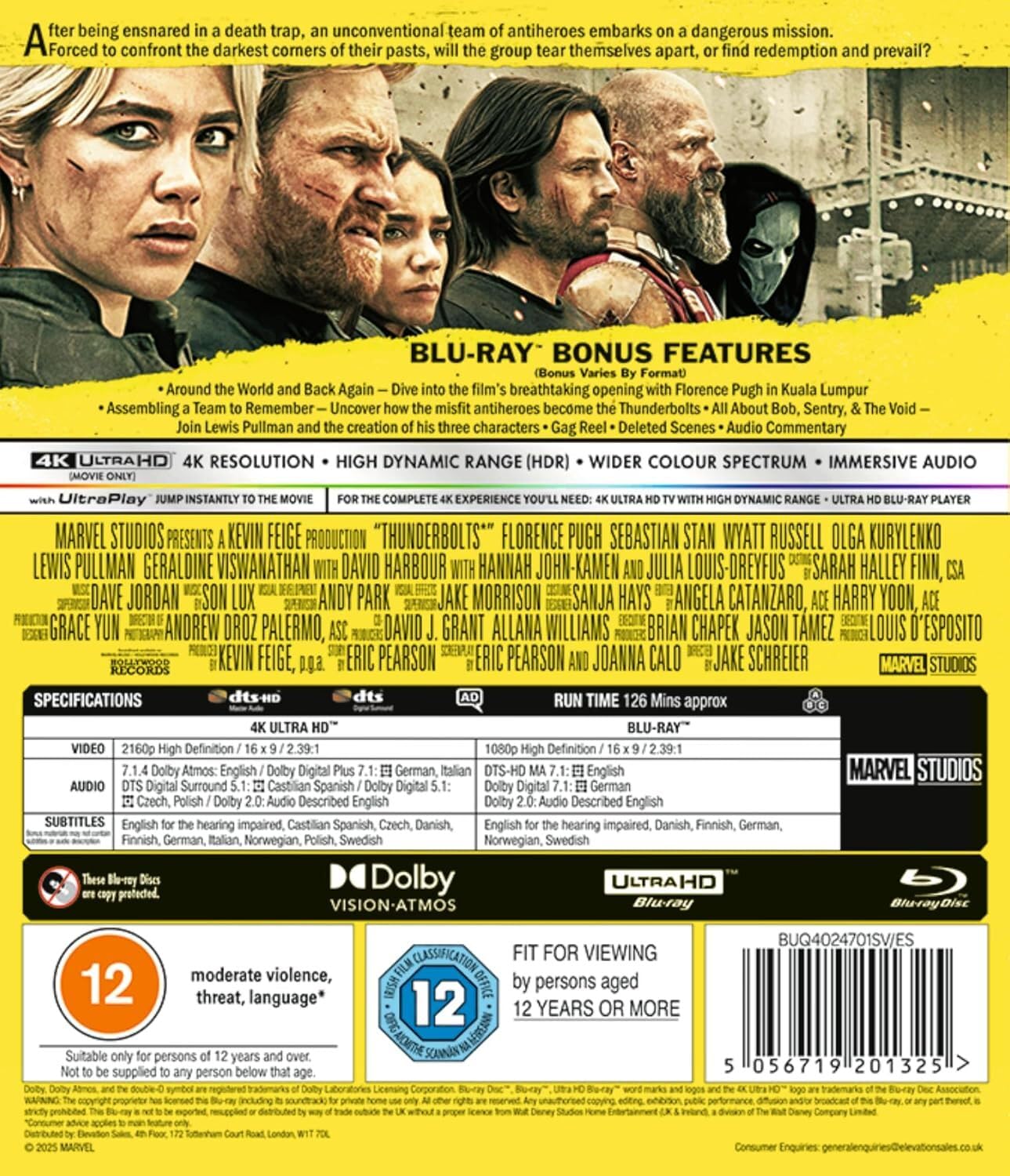 Thunderbolts* (Bonus Features Included) (2025) [4K UHD + Blu-ray] [Region Free]