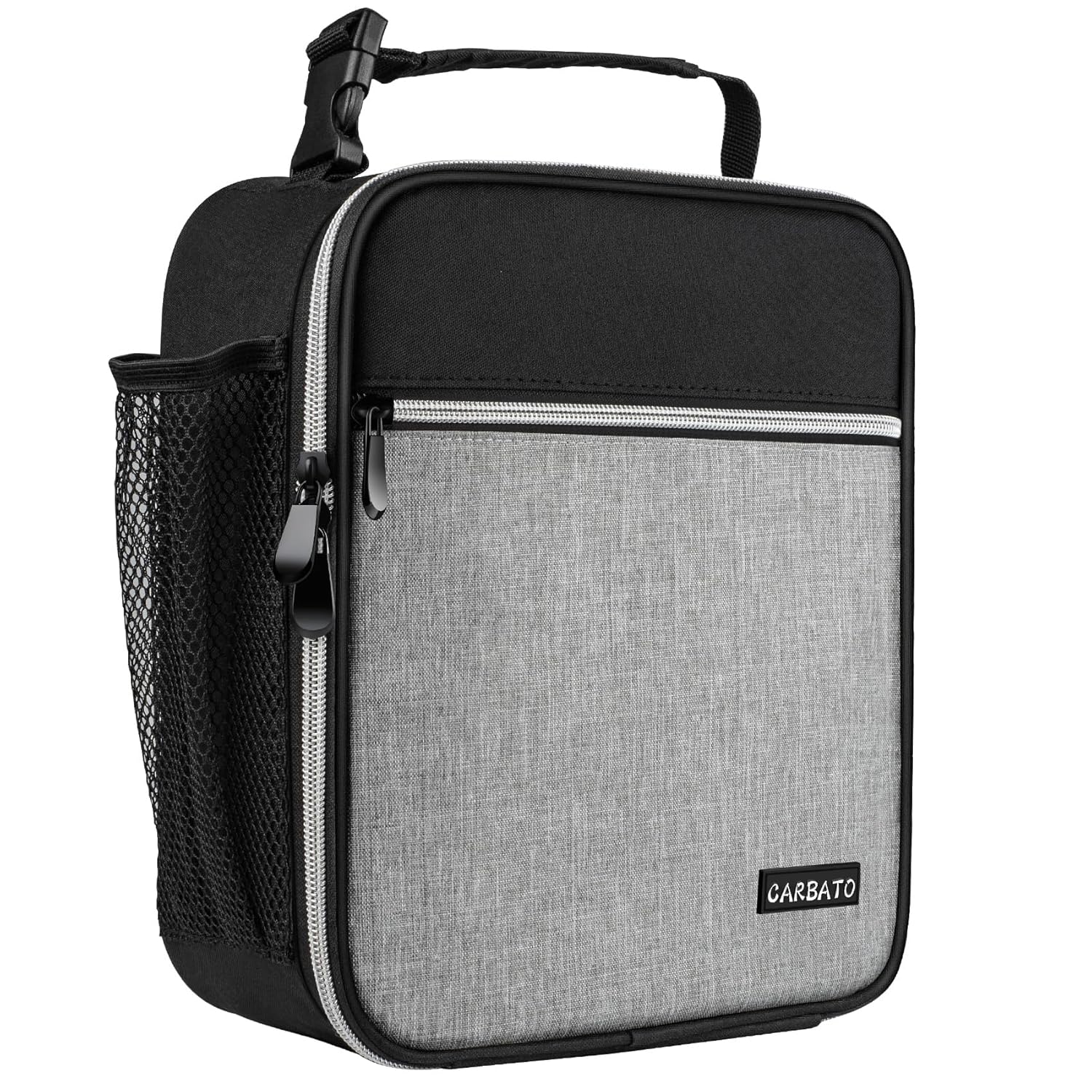 Lunch Bag Durable Insulated Lunch Box Reusable Adults Tote Bag Lunch Box Durable Reusable for Adults Black-Light Gray