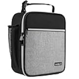 CARBATO Lunch Bag, Durable Insulated Lunch Box Reusable Adults Tote Bag Lunch Box Durable Reusable for Adults (Black-Light Gray)