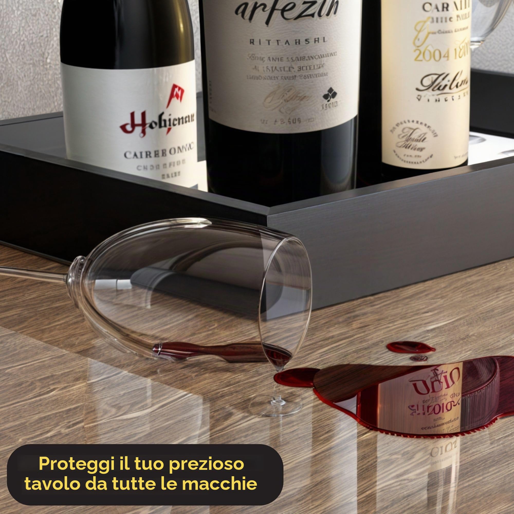 Pellicola da tavolo rotonda trasparente con bordi smussati, spessore 2 mm, disponibile in diverse misure o su misura, in PVC trasparente (diametro 115 cm)